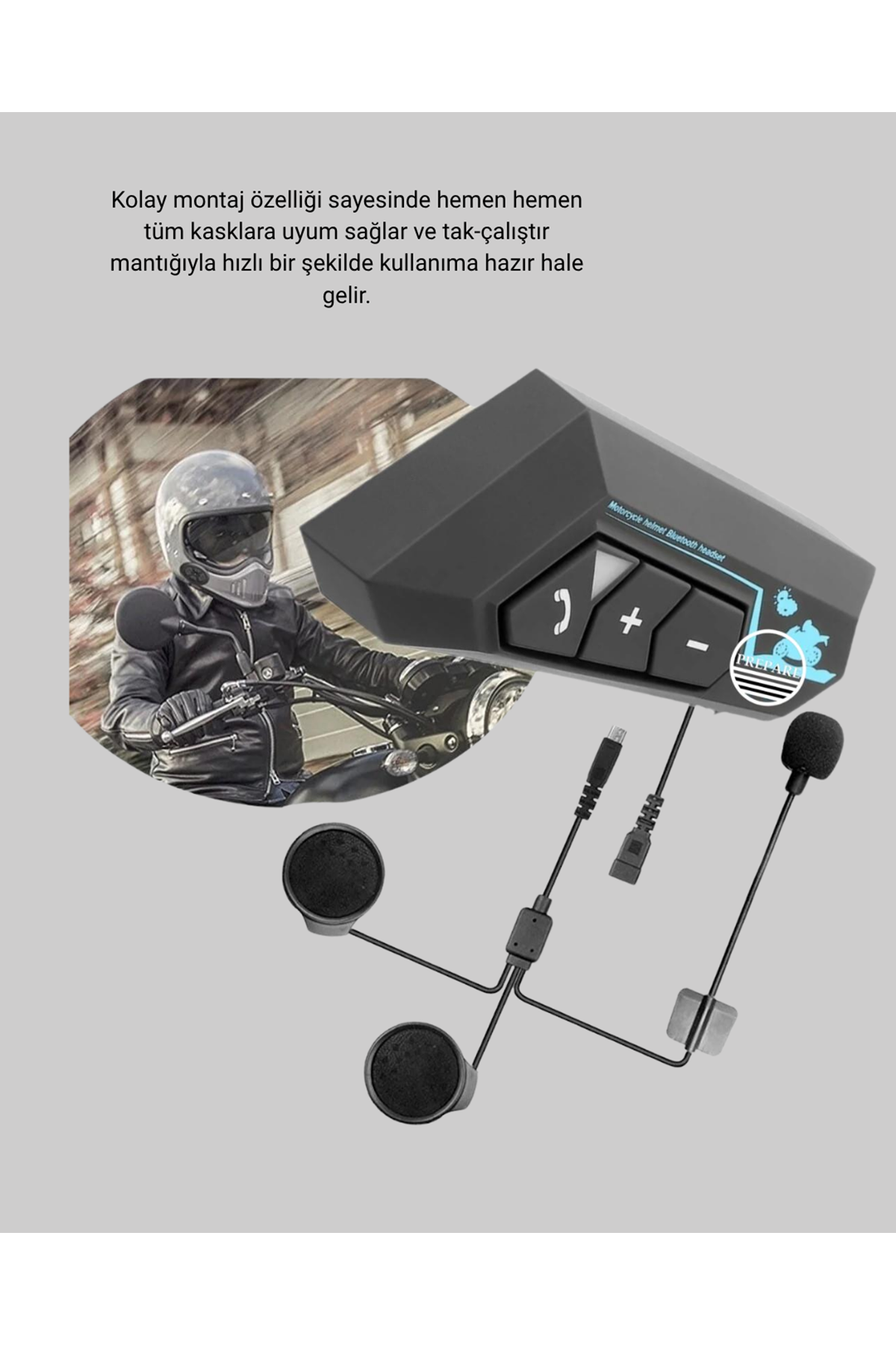 BT22 Kask Bluetooth Kulaklık 5.0 Gürültü Engelleyici ve Eller Serbest Kullanım