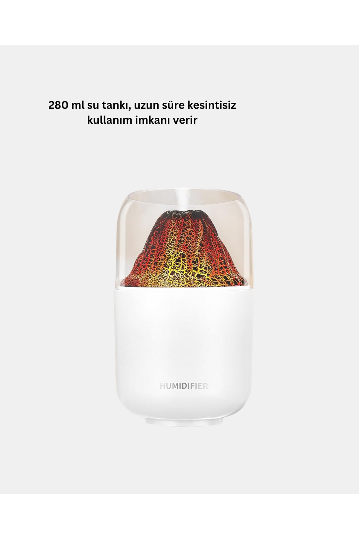 Ultrasonik Alev Efektli Aromaterapi Difüzörü USB Şarjlı ve Otomatik Kapanma Özellikli