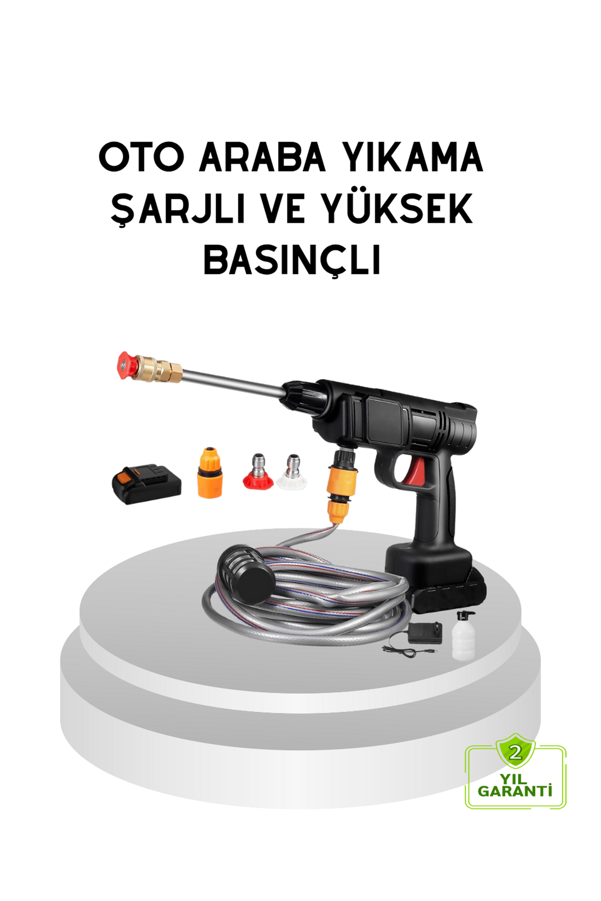Taşınabilir Akülü Araba Yıkama Makinesi 1.7 MPa Basınçlı ve Ergonomik Tasarımlı
