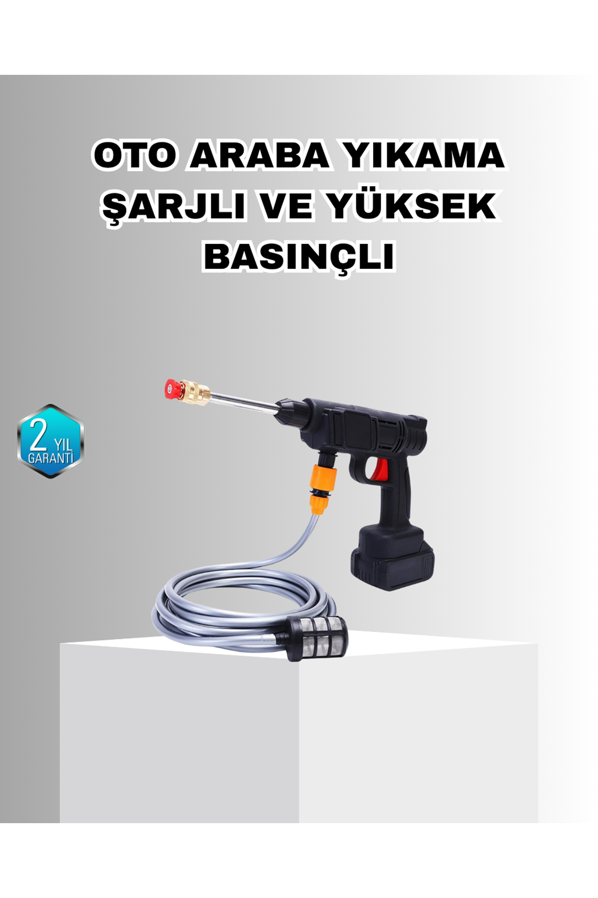 21V Akülü Basınçlı Yıkama Makinesi Çift Akülü ve Hızlı Şarj Özellikli