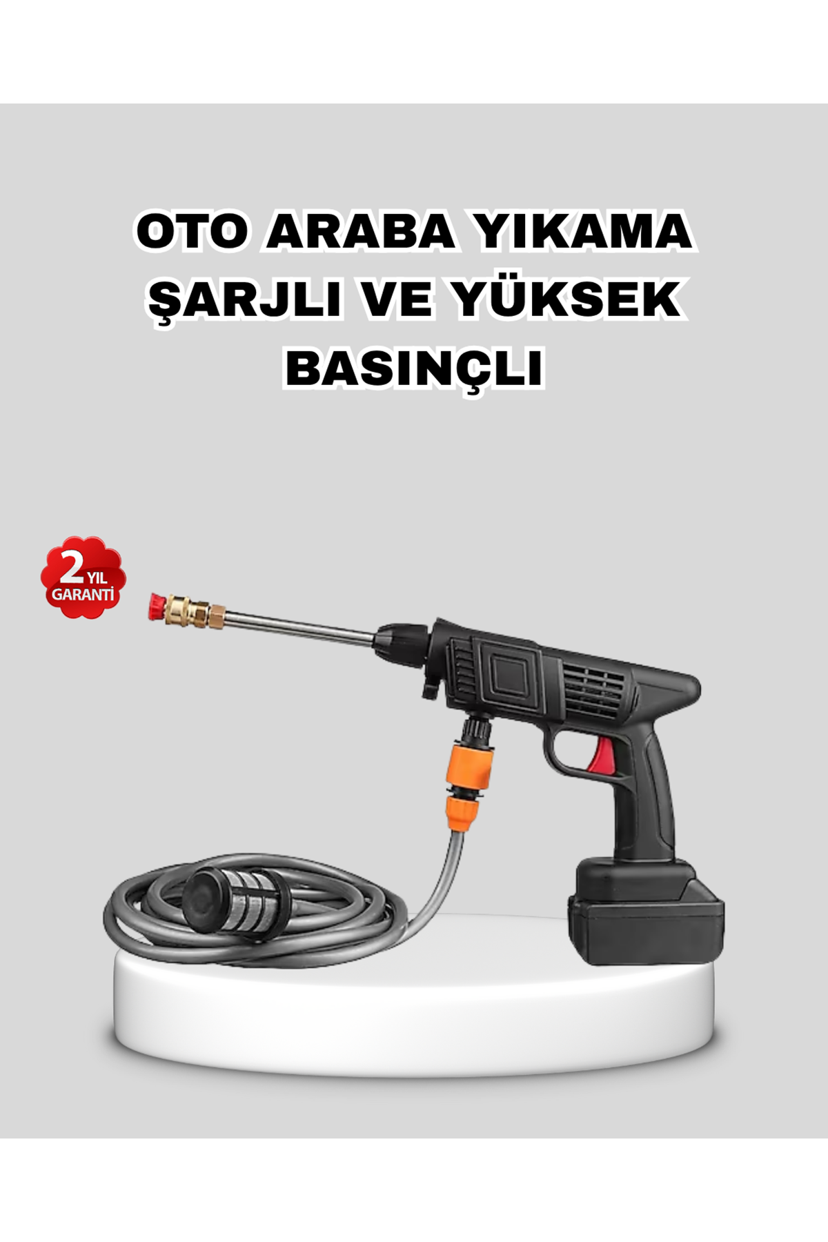 Akülü Araba Yıkama Makinesi 21V Güçlü Basınçlı ve Çift Akülü Taşınabilir