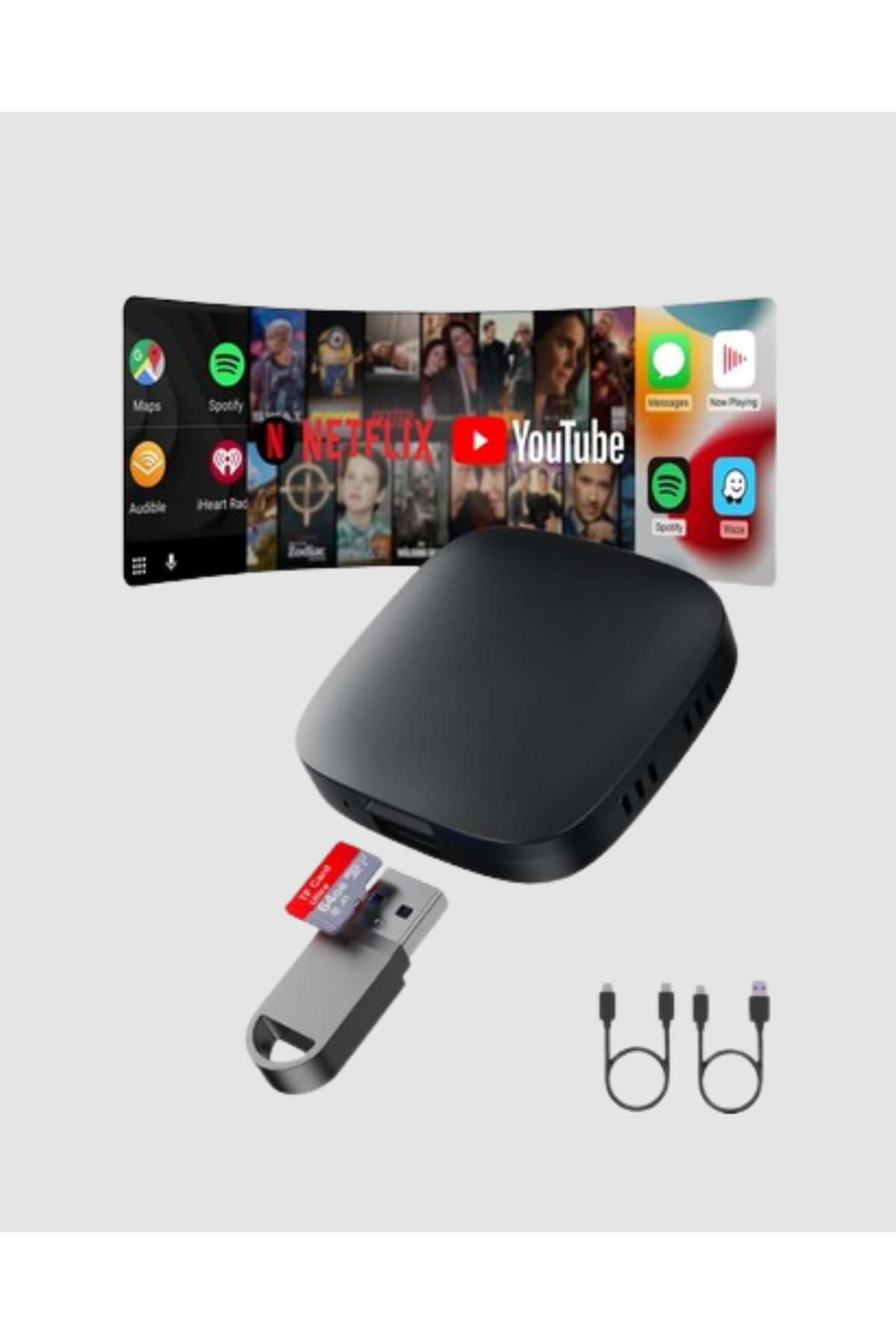 Android Auto Kablosuz Adaptör Bluetooth 5.0 ve 5.8GHz WiFi Destekli