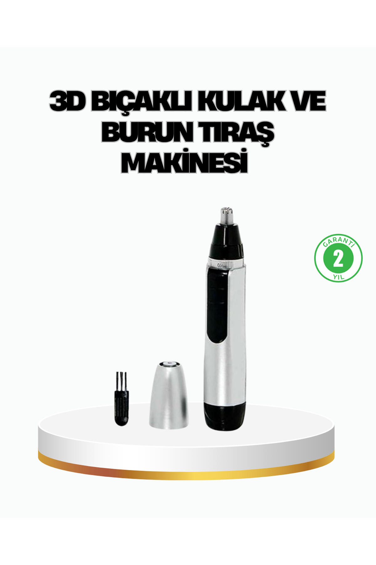 3D Bıçaklı Burun ve Kulak Tıraş Makinesi Pil ile Çalışan Taşınabilir Model