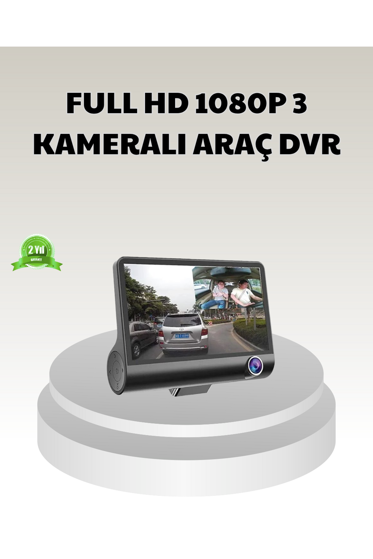 Araç DVR Kamerası 3’lü 170° Geniş Açılı Full HD ve Park Destekli