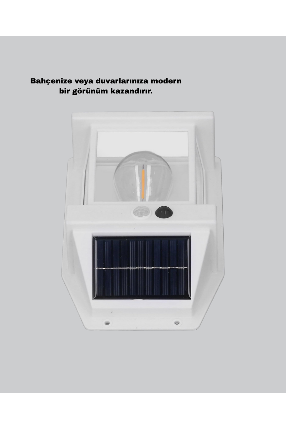 Solar Sensörlü Dış Mekan Lamba 3 Işık Modlu ve IP65 Dayanıklı