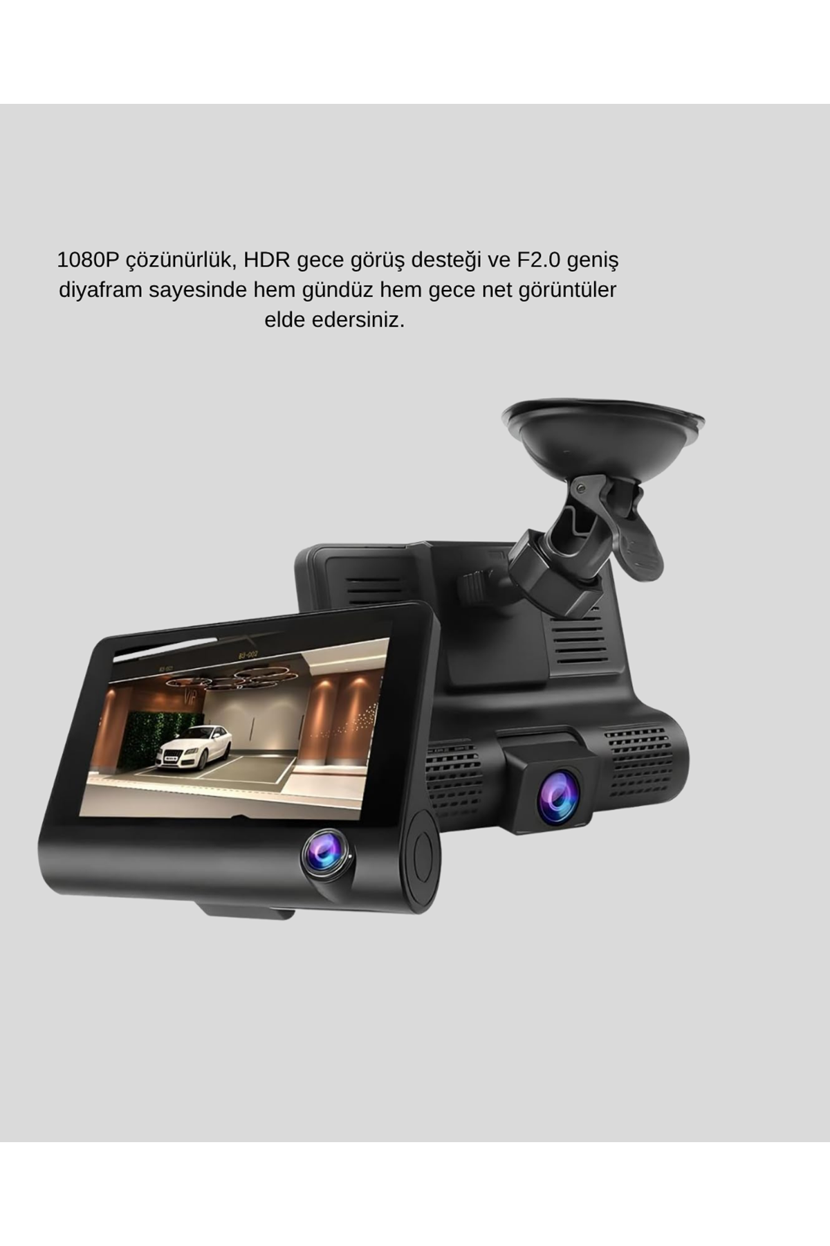 Araç Kamerası 3’lü Full HD DVR 1080P Gece Görüşlü ve G-Sensörlü