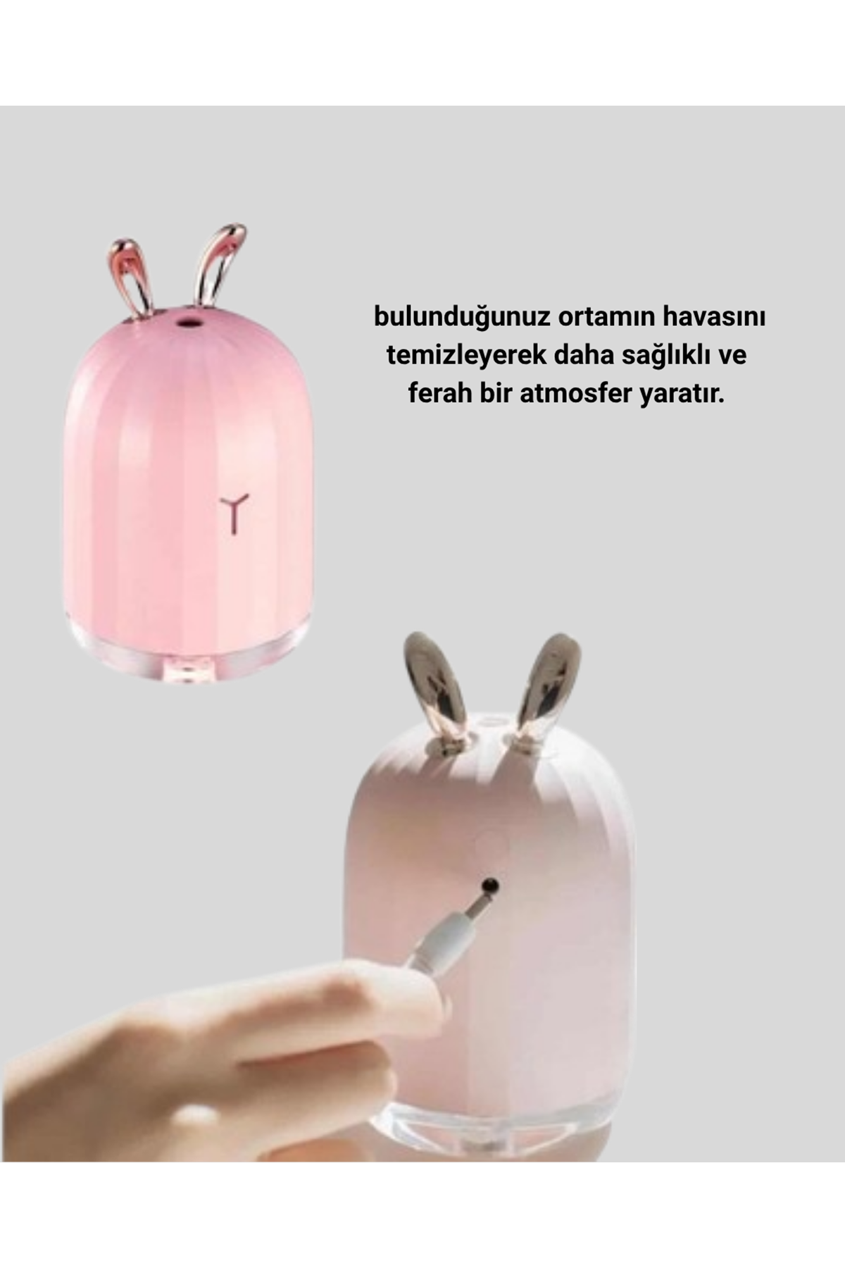 Ultrasonik Hava Nemlendirici – Sessiz Çalışan, Su Bazlı, Ferahlatıcı Buhar Difüzör
