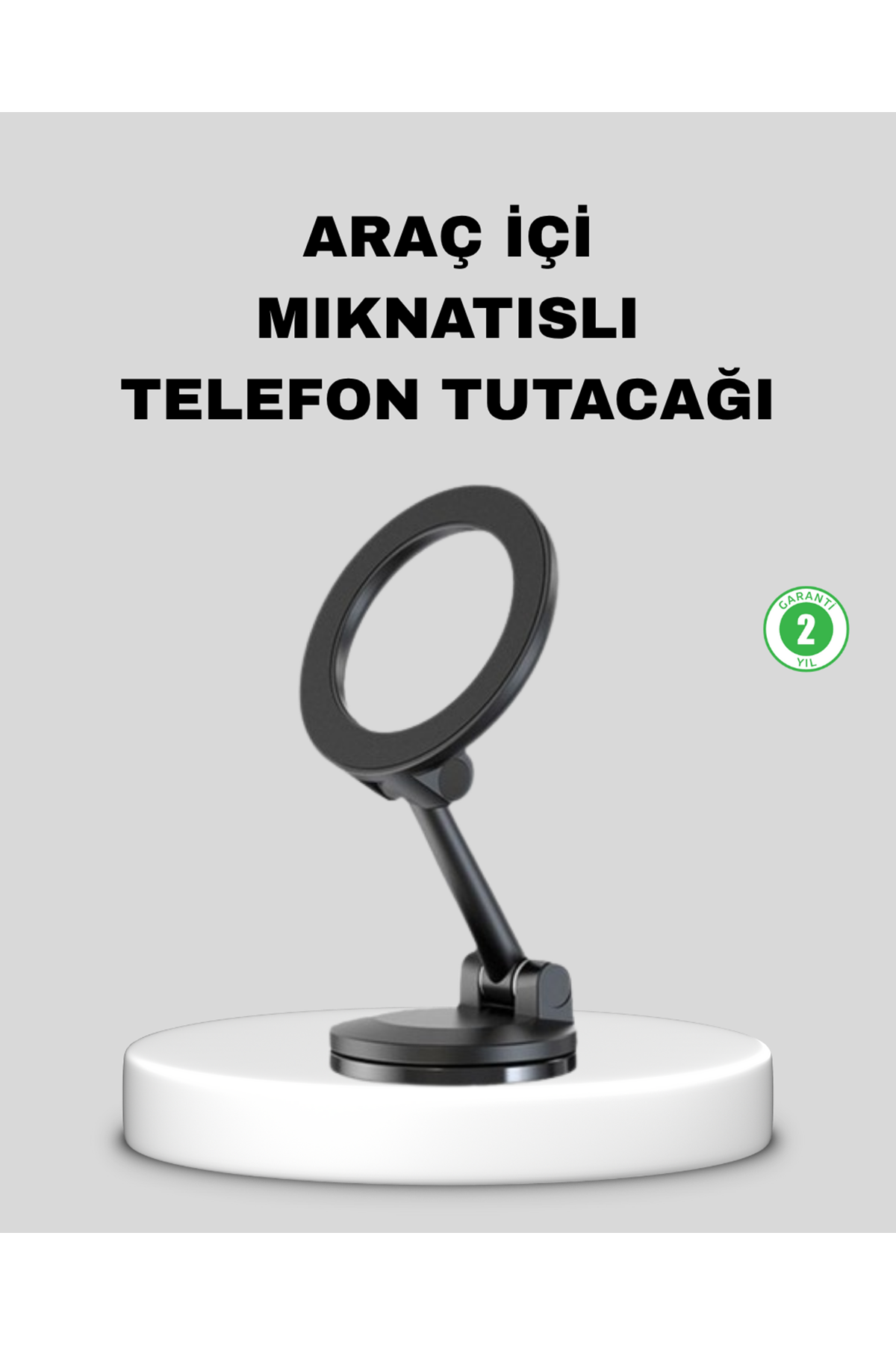 Katlanır Manyetik Araç İçi Telefon Tutucu – 360° Dönebilen, MagSafe Uyumlu, Güçlü Mıknatıslı Tasarım