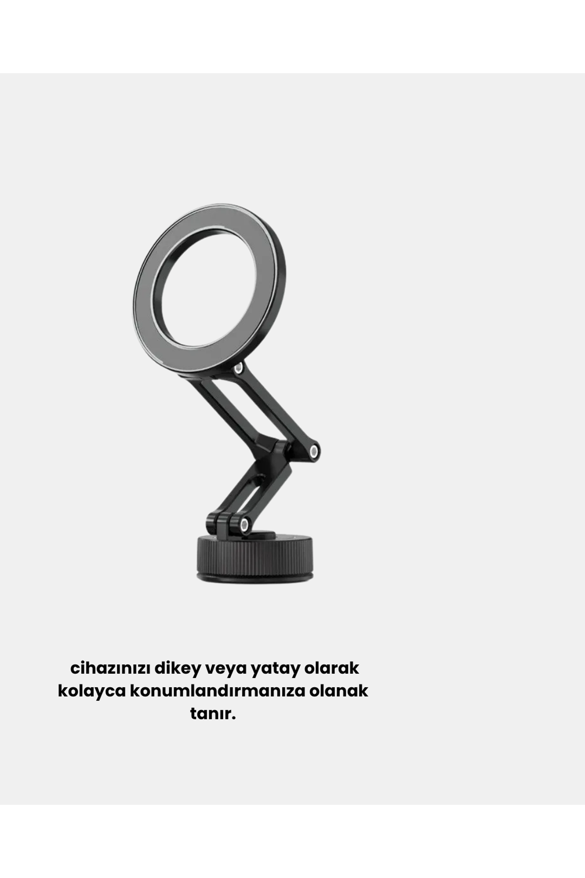 Katlanır Manyetik Araç İçi Telefon Tutucu – 360° Dönebilen, MagSafe Uyumlu, Güçlü Mıknatıslı Tasarım