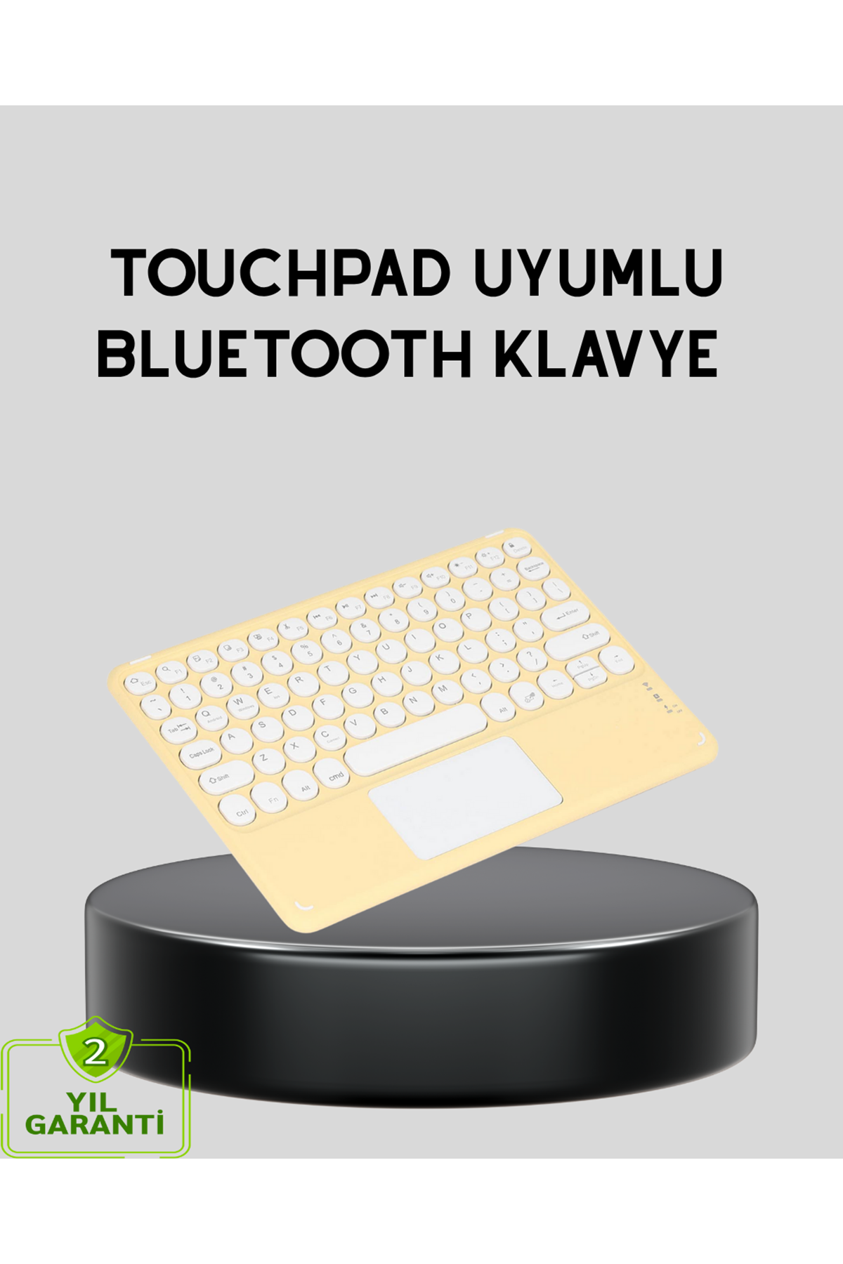 Bluetooth Kablosuz Klavye – İnce Slim Model, Tablet ve Akıllı TV Uyumlu, Sessiz Tuşlu Taşınabilir Klavye