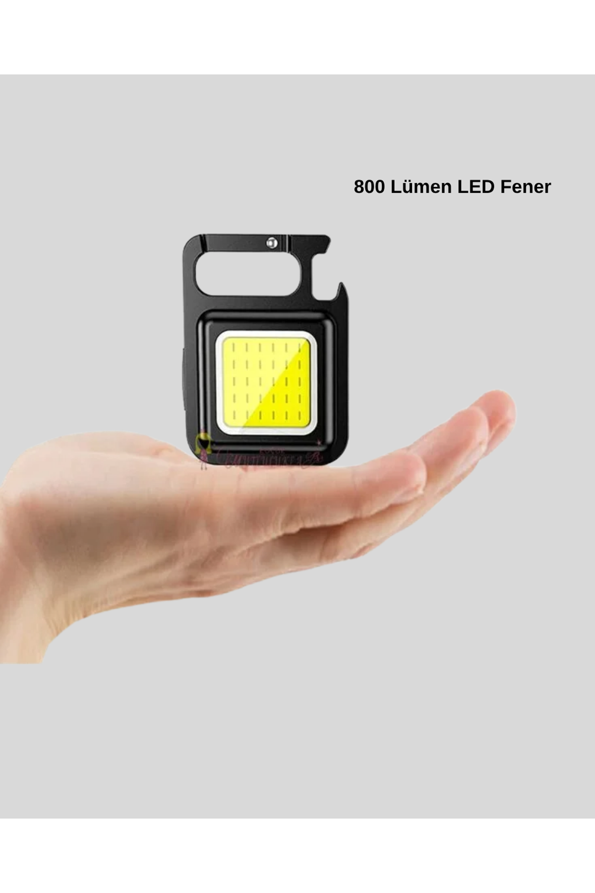 Mini 800 Lümen LED El Feneri – USB Şarjlı, 3 Kademeli Işık, Şişe Açacaklı Taşınabilir Tasarım