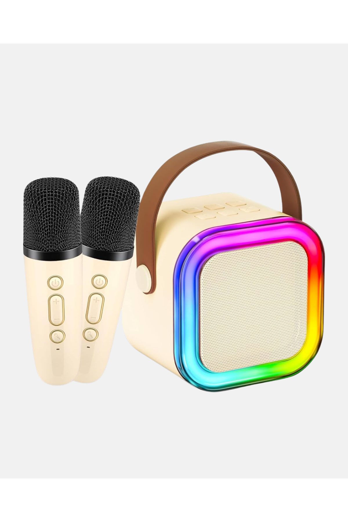 Taşınabilir Karaoke Hoparlör Bluetooth 5.0 ve Çift Mikrofonlu