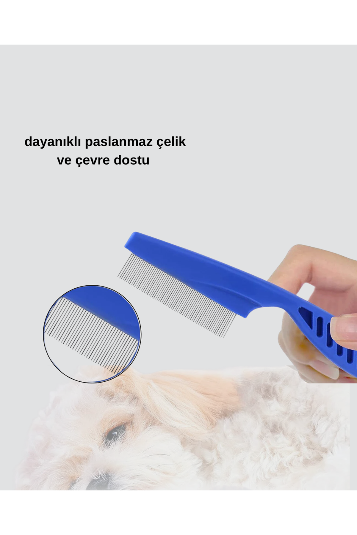 Evcil Hayvan Tüy Bakım Seti – 4’lü Paslanmaz Çelik ve Eco Plastik, Kolay Temizlenebilir ve Dayanıklı