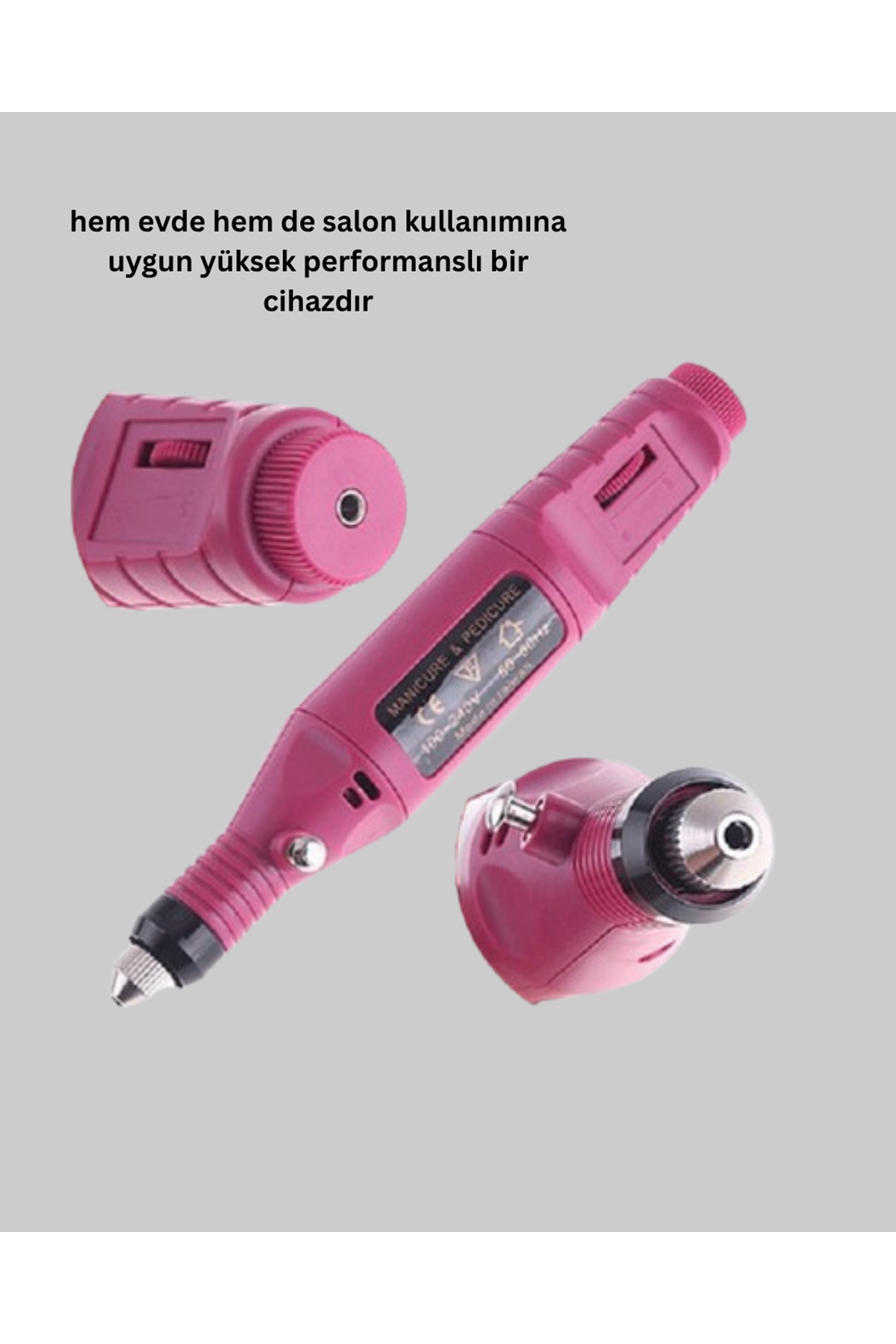 Profesyonel Tırnak Manikür Aleti – Şarjlı, Ayarlanabilir Hız, Düşük Titreşim ve Sessiz Motor Teknolojisi