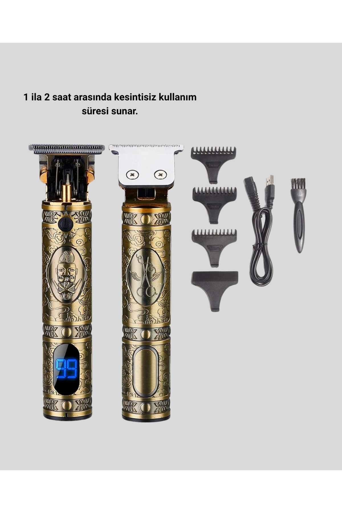 Kablosuz Şarjlı Profesyonel Tıraş Makinesi – 1800 mAh Lityum Pil
