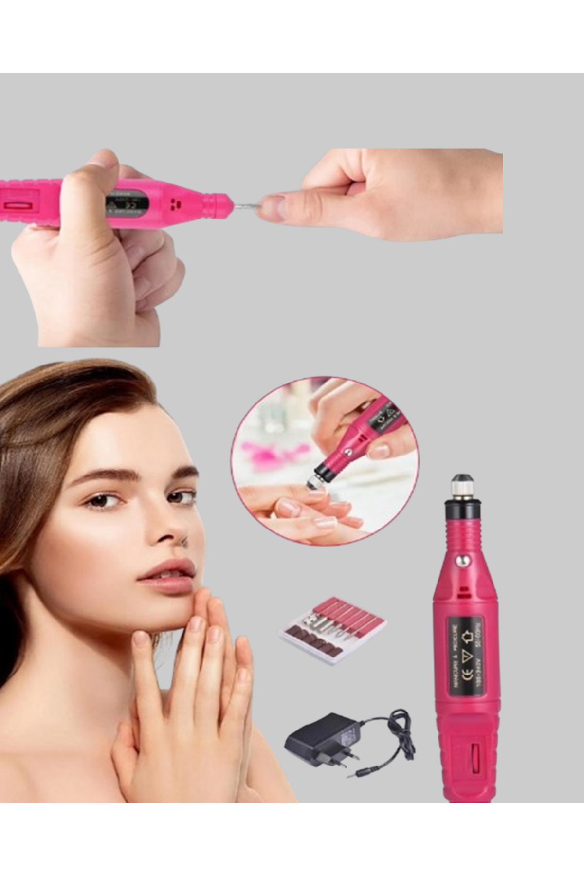 Profesyonel Tırnak Matkap Makinesi – USB Şarjlı, Ayarlanabilir Hız, Düşük Titreşimli ve Sessiz Çalışma
