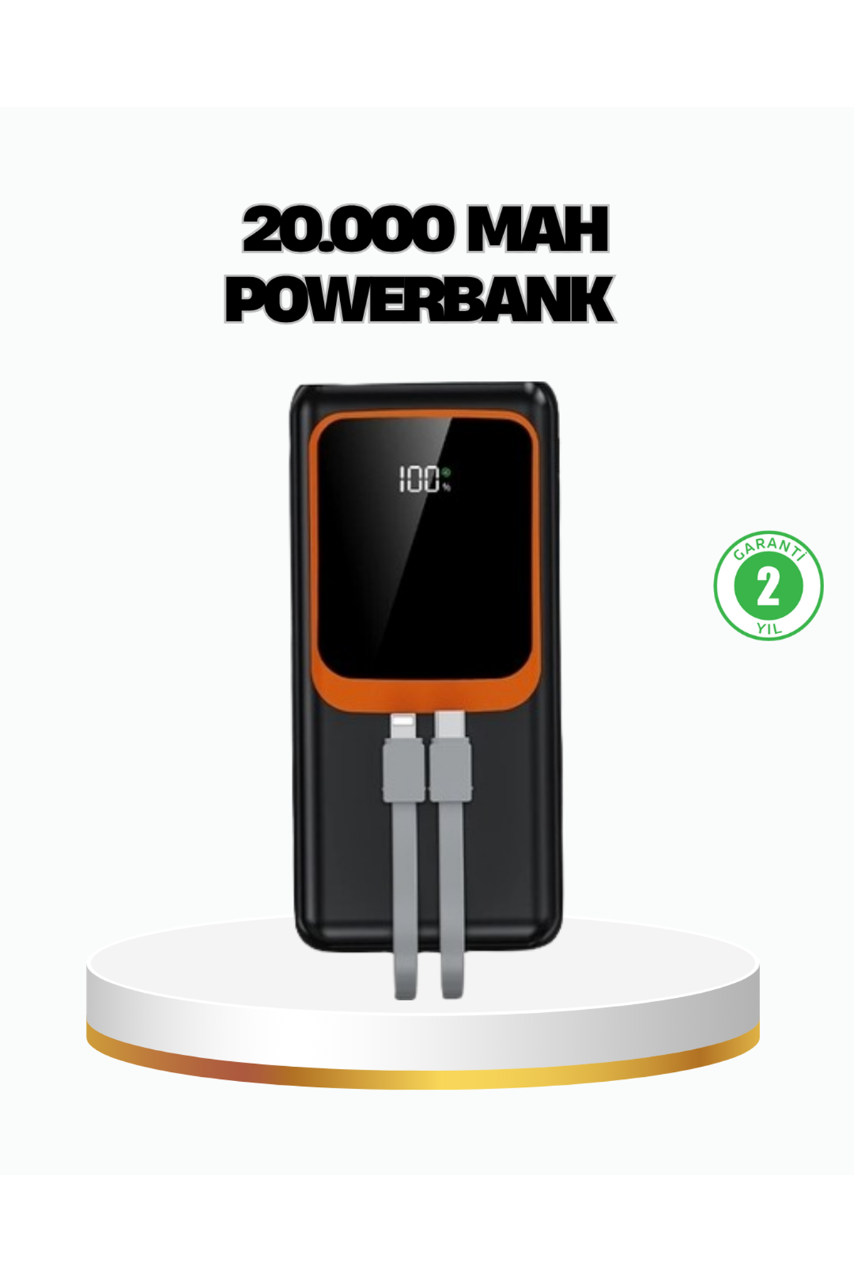 Powerbank 20000 mAh 22.5W Hızlı Şarjlı ve Kompakt Çoklu Kablo Çıkışlı