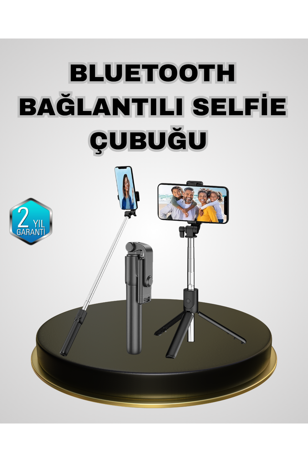 Bluetooth Selfie Çubuğu – Kablosuz, Hafif ve Yüksek Çözünürlüklü Çekim İçin