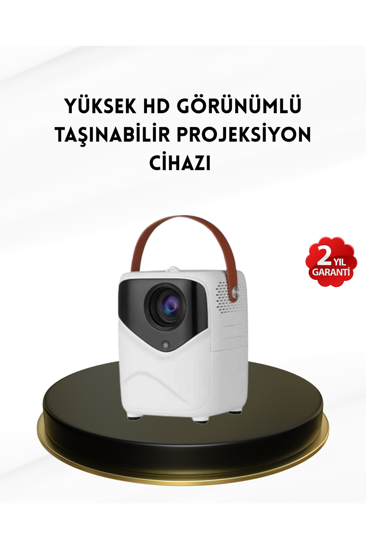 Mini Akıllı Projektör – 1080P Full HD, 64GB Depolama, 2GB RAM, Uzaktan Kumanda Destekli