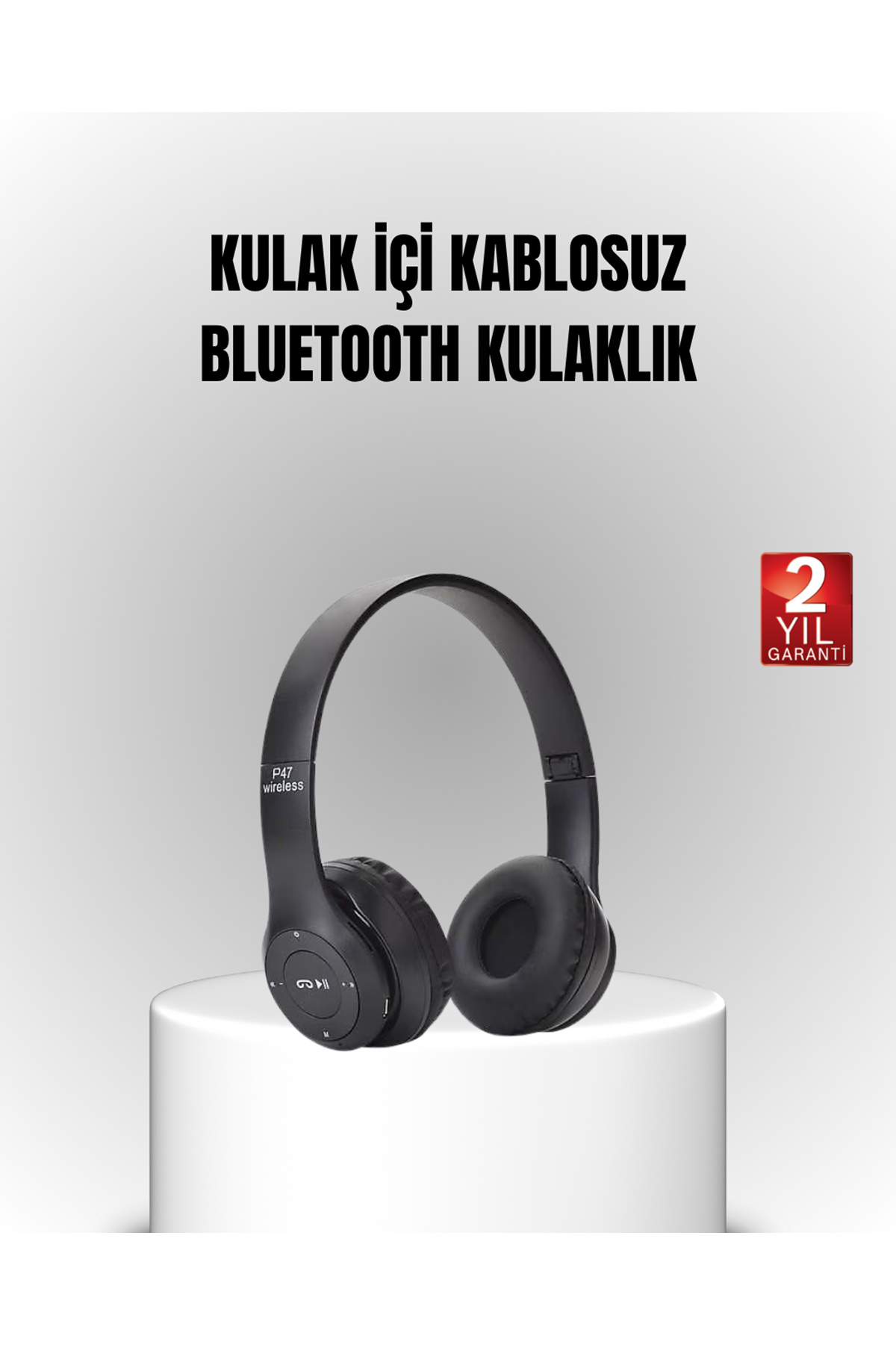 Bluetooth Kablosuz Kulaklık – Extra Bass, TF Kart, Mikrofonlu, Ayarlanabilir Ergonomik Tasarım