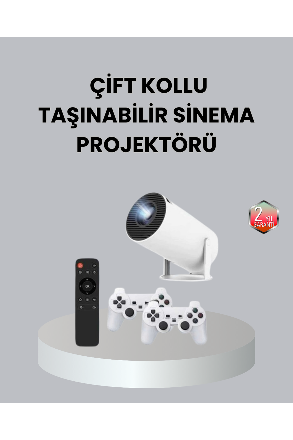 4K Wi-Fi 6 Projeksiyon Cihazı – 10.000+ Oyun Desteği, Kablosuz Bağlantı ve Çoklu Giriş Portları