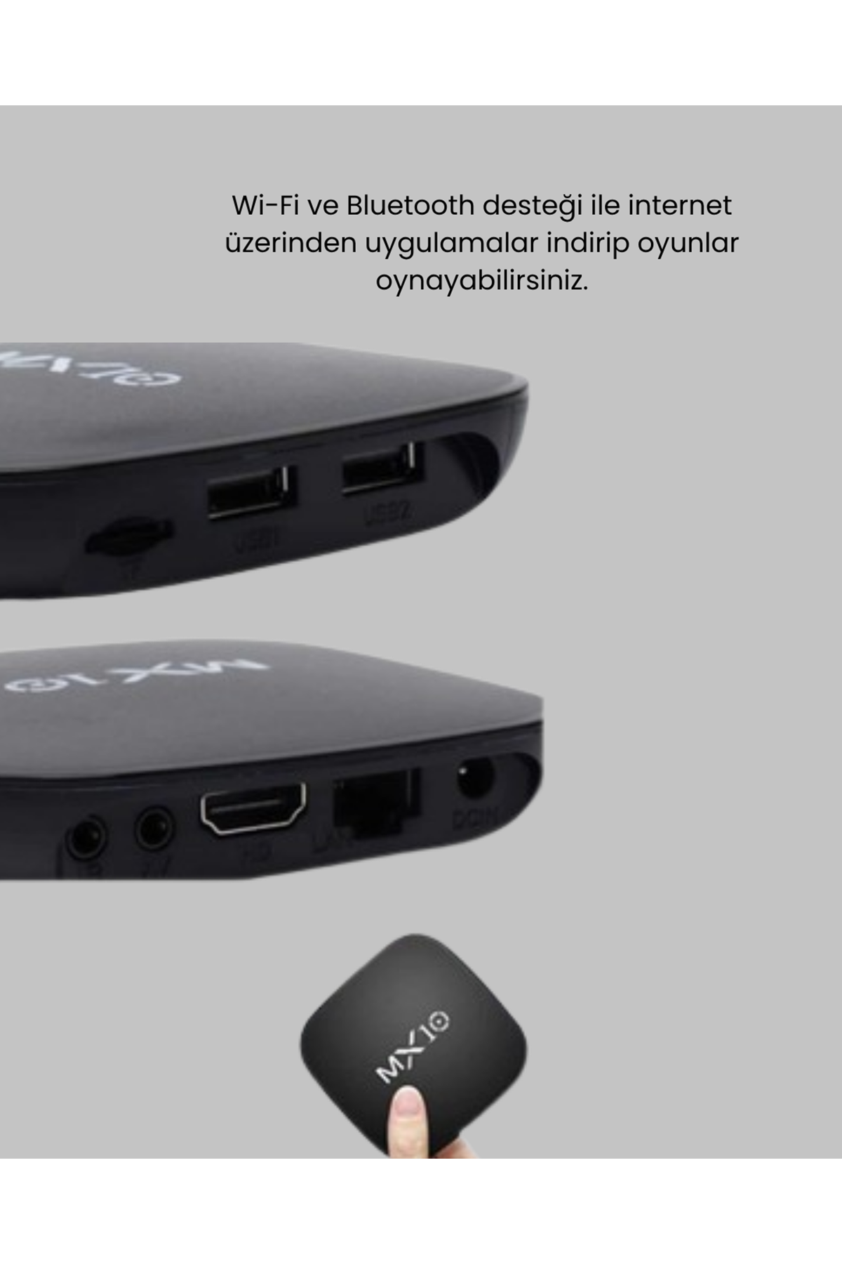 MX Box S 4K Android TV Box – Google Asistan, Dolby Ses, 8 GB Hafıza, Chromecast Desteği