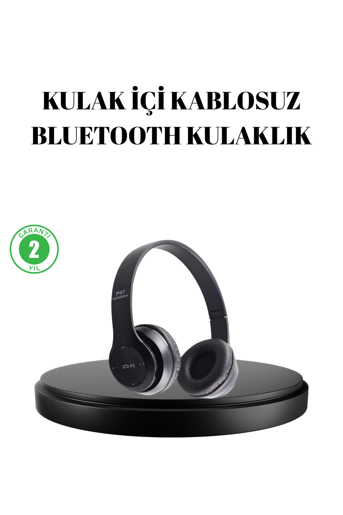 Bluetooth 5.0 Kablosuz Kulaklık – Extra Bass, TF Kart Desteği, 3.5mm AUX Girişli