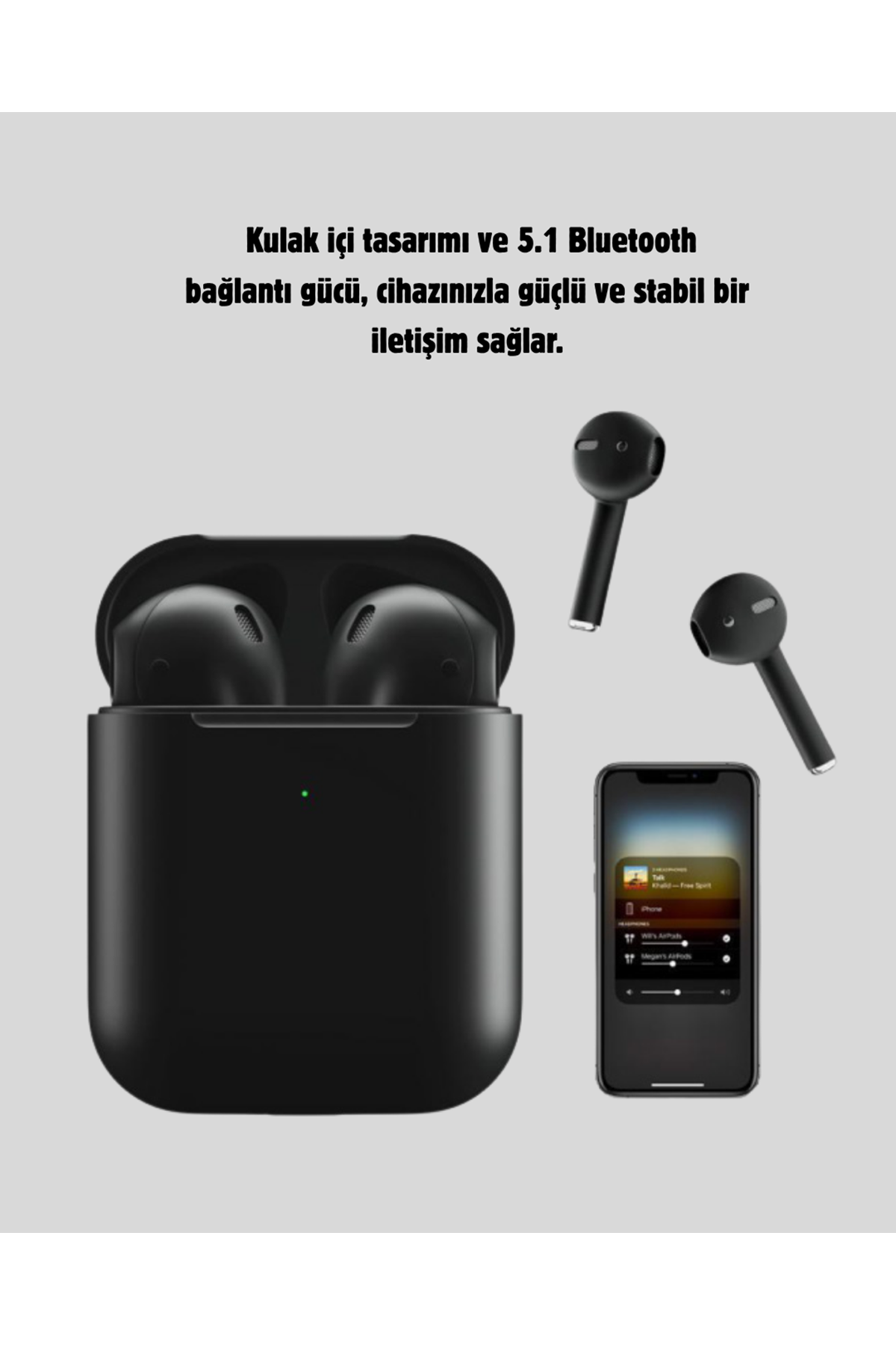 Tws Pro 5 Bluetooth 5.1 Kablosuz Kulaklık – 3D HD Ses, Gürültü Engelleme, Şarj Kutulu