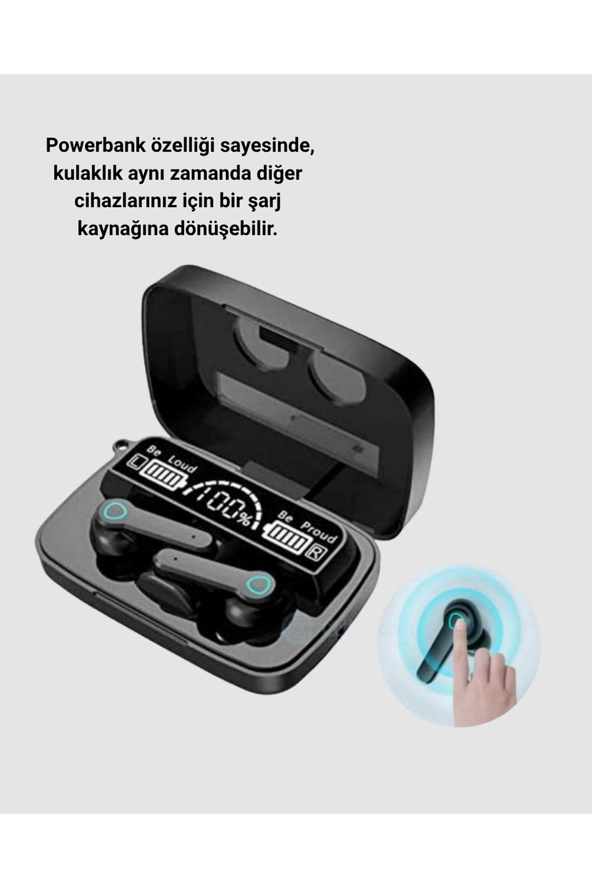 Powerbank’lı M19 Bluetooth Kulaklık – Oyun İçin Düşük Gecikme, Uzun Kullanım ve Şarj Desteği