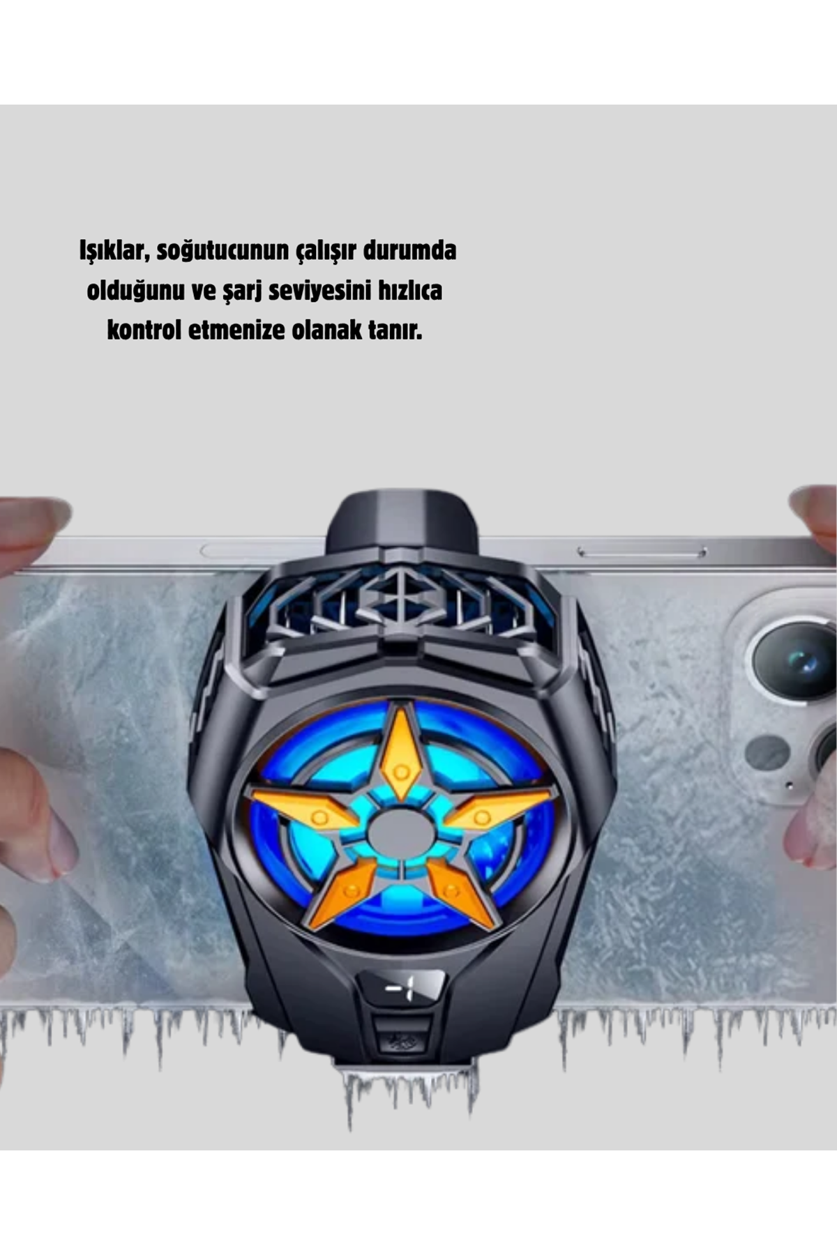 Taşınabilir Şarjlı Telefon Soğutucu – Sessiz Fan Motoru ile Yüksek Performans Koruma