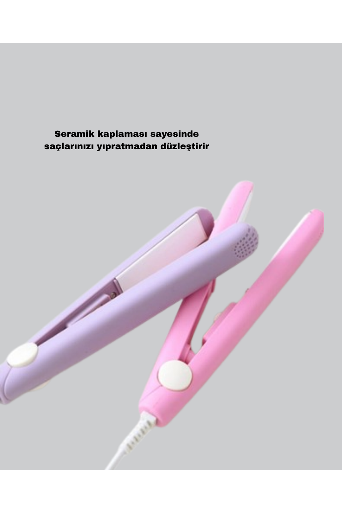 Seyahat Tipi Mini Saç Düzleştirici – Seramik Kaplama, Hızlı Isınma, Kompakt Tasarım