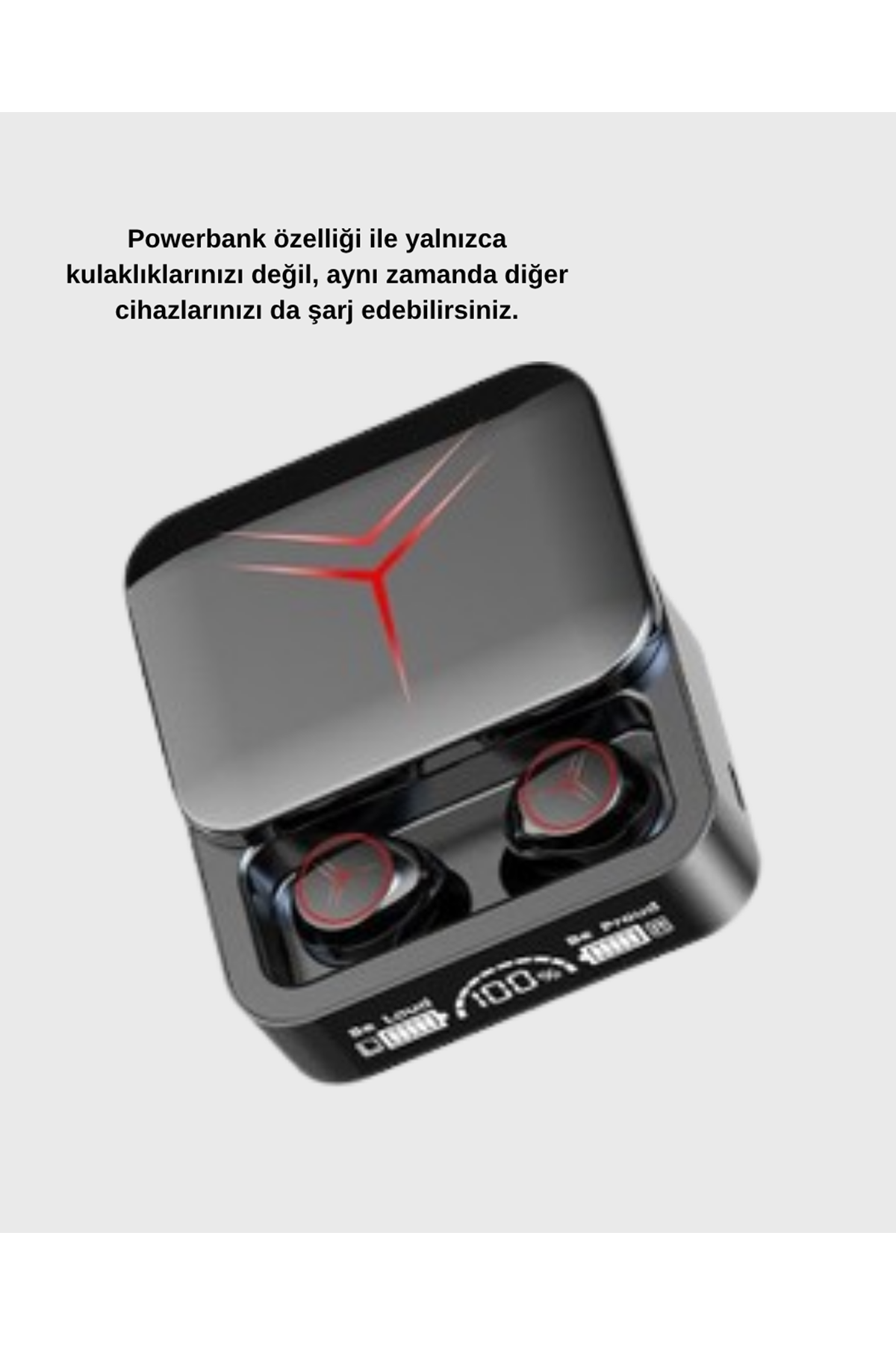 Bluetooth Powerbank Kulaklık – Kablosuz, Uzun Pil Ömrü, Dokunmatik ve Yüksek Ses Kalitesi
