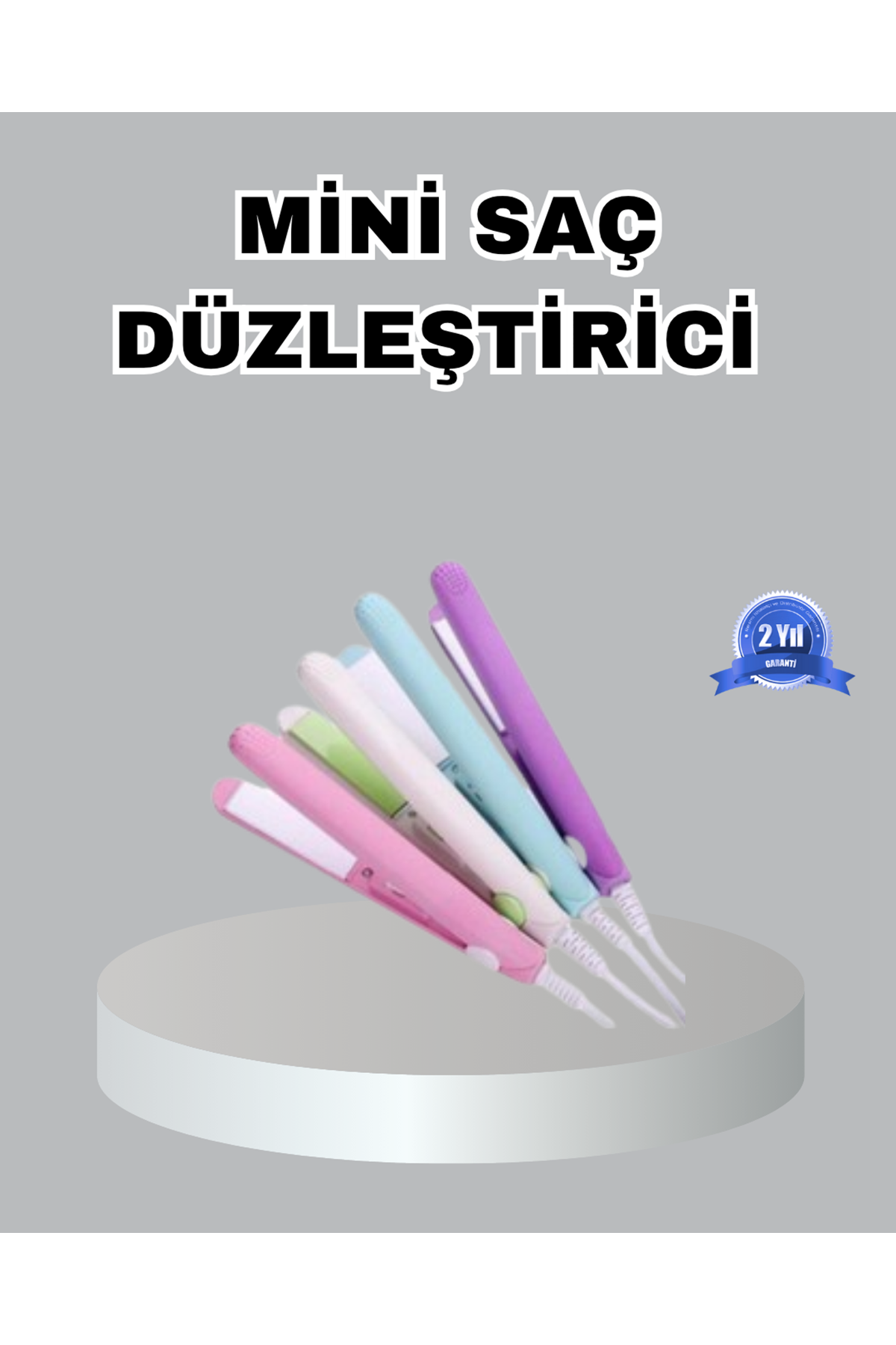 Mini Seramik Saç Düzleştirici – Kompakt Boy, 180°C Hızlı Isınma, Seyahat Tipi