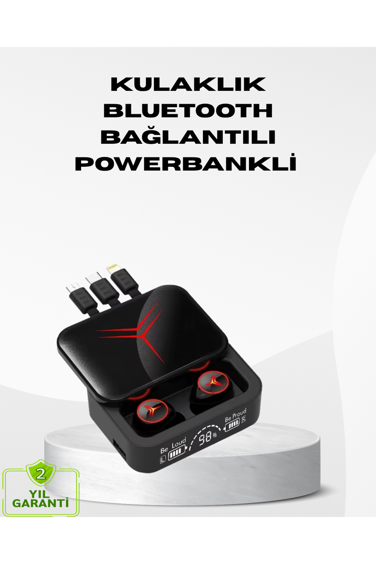 Powerbank Özellikli Bluetooth Kablosuz Kulaklık – Dokunmatik Kontrol, Uzun Pil Ömrü, Ergonomik Tasarım