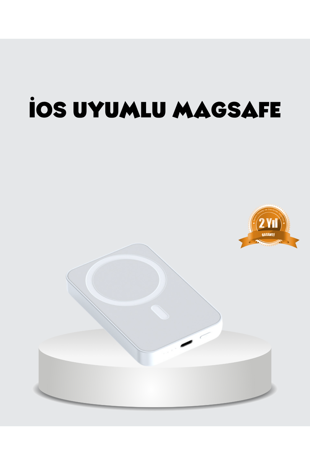 MagSafe Uyumlu Kablosuz Batarya – 27W Hızlı Şarj Destekli Kompakt Güç Bankası