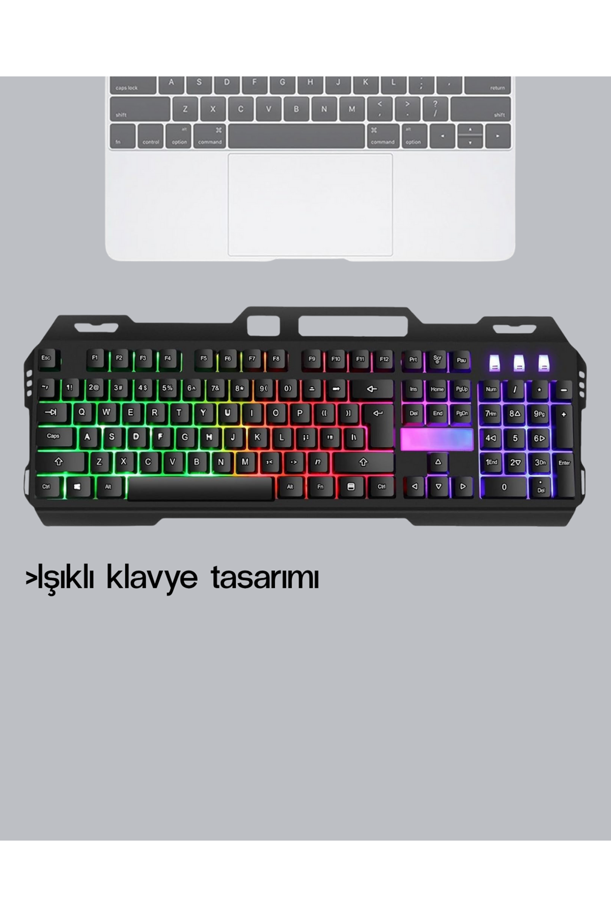 Profesyonel Oyuncu Klavye Mouse Seti – RGB Işıklı, Türkçe Q, DPI Ayarlı, Dayanıklı Gövde