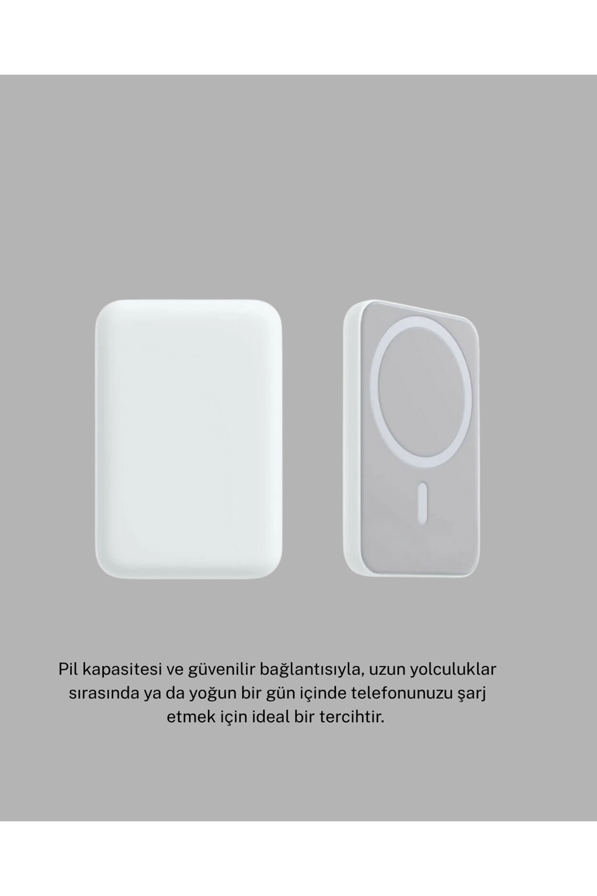 MagSafe Uyumlu Kablosuz Batarya – 27W Hızlı Şarj Destekli Kompakt Güç Bankası