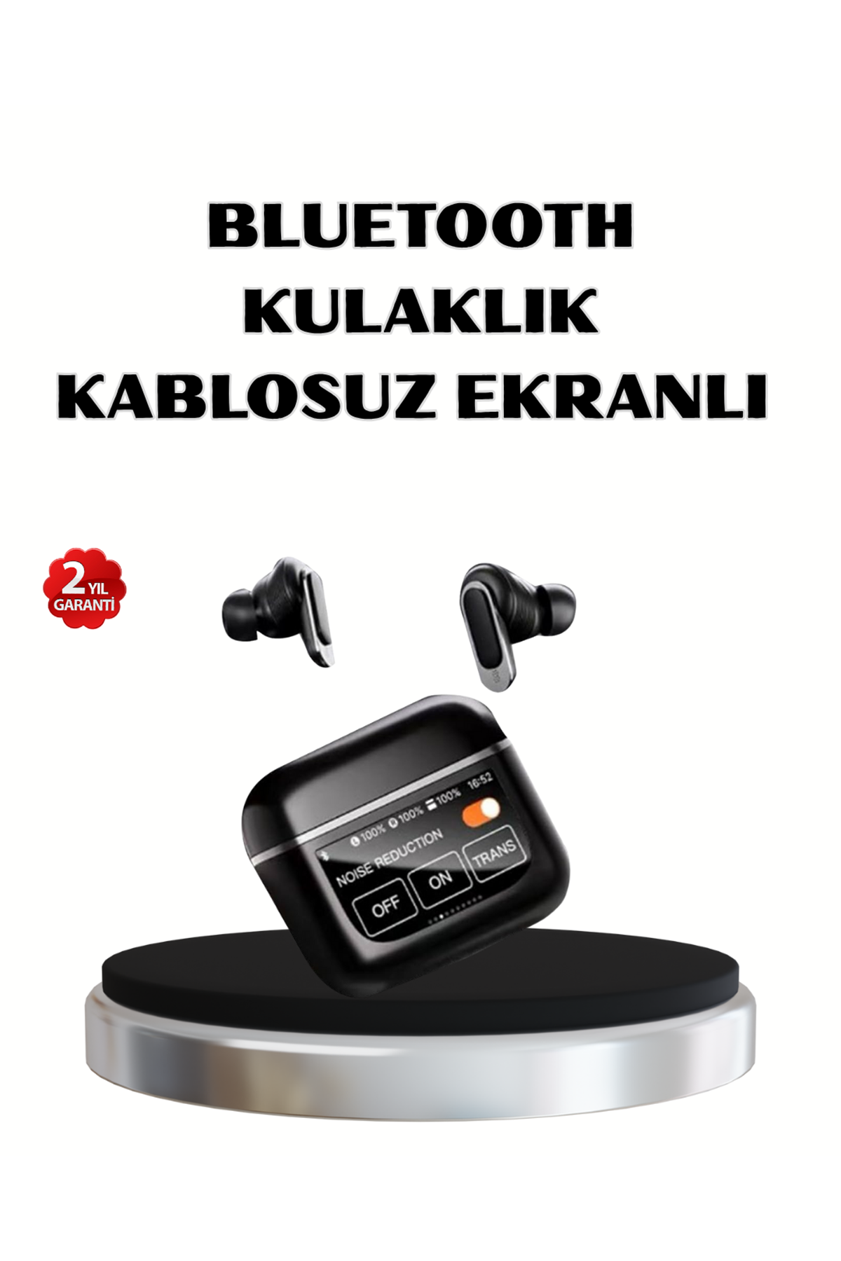 ANC Teknolojili Kablosuz Bluetooth Kulaklık – Dokunmatik, Dijital Göstergeli, Yüksek Ses Kalitesi