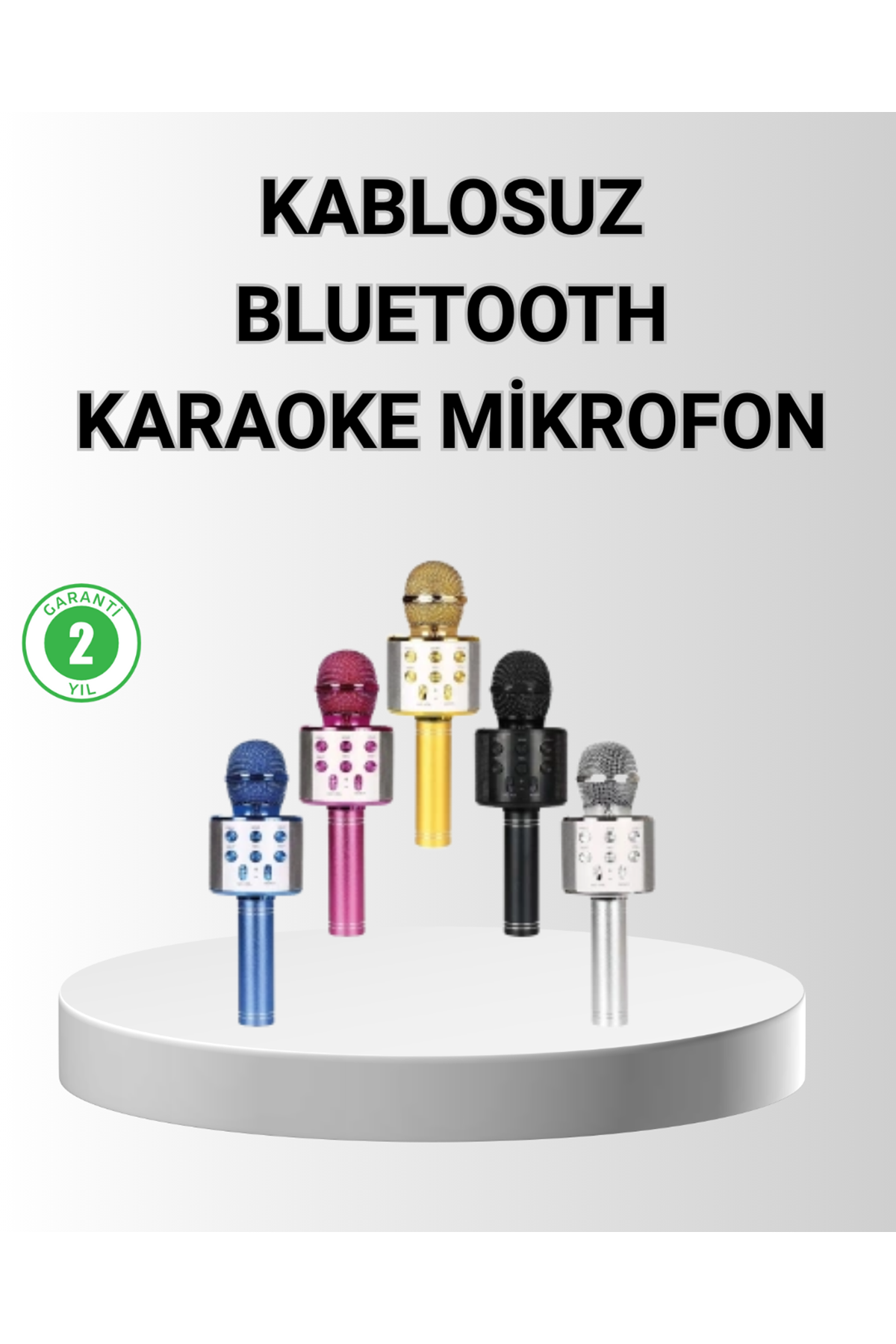 Bluetooth Karaoke Mikrofon – Yüksek Ses Kalitesi, Yankı Efektli, Uzun Ömürlü Pil