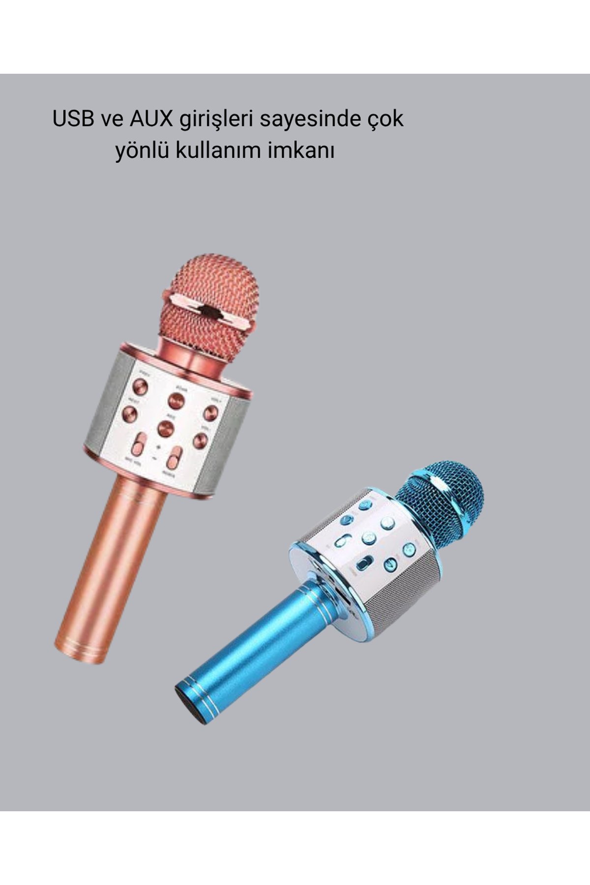 Bluetooth Karaoke Mikrofon – Yüksek Ses Kalitesi, Yankı Efektli, Uzun Ömürlü Pil
