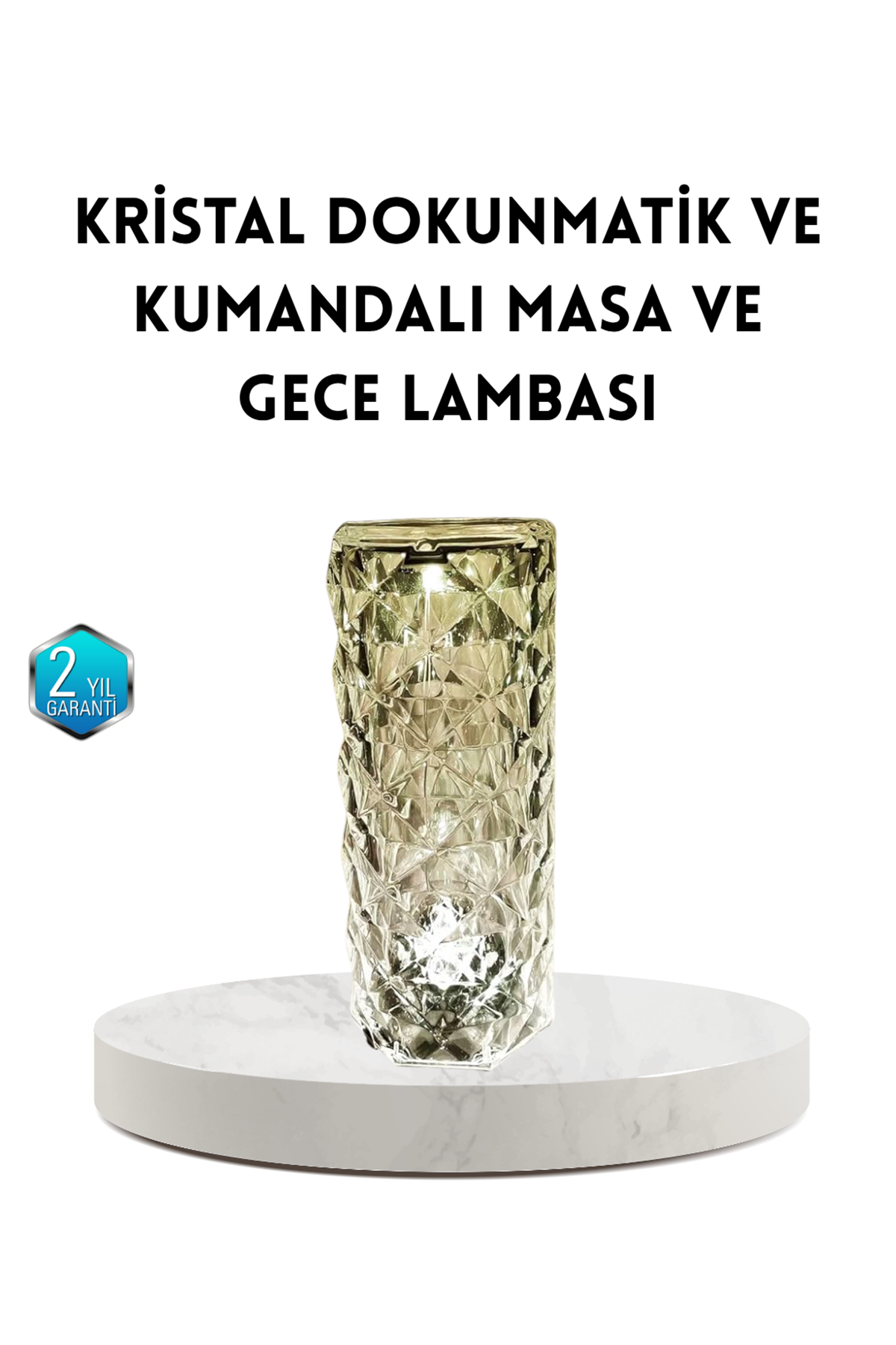 Kristal RGB LED Masa Lambası – Renkli Kumandalı Işık, Dekoratif ve Enerji Tasarruflu