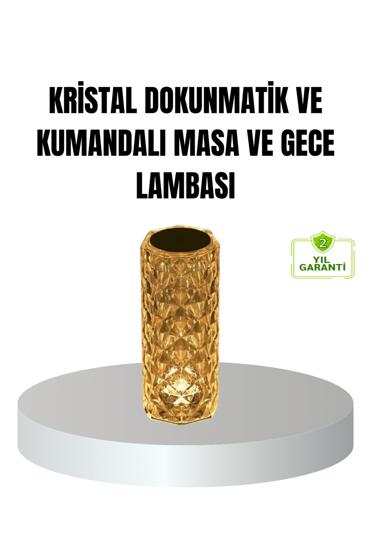 Kristal RGB LED’li Kumandalı Masa ve Gece Lambası – Renkli Işık Modlarıyla Şık Dekoratif Aydınlatma