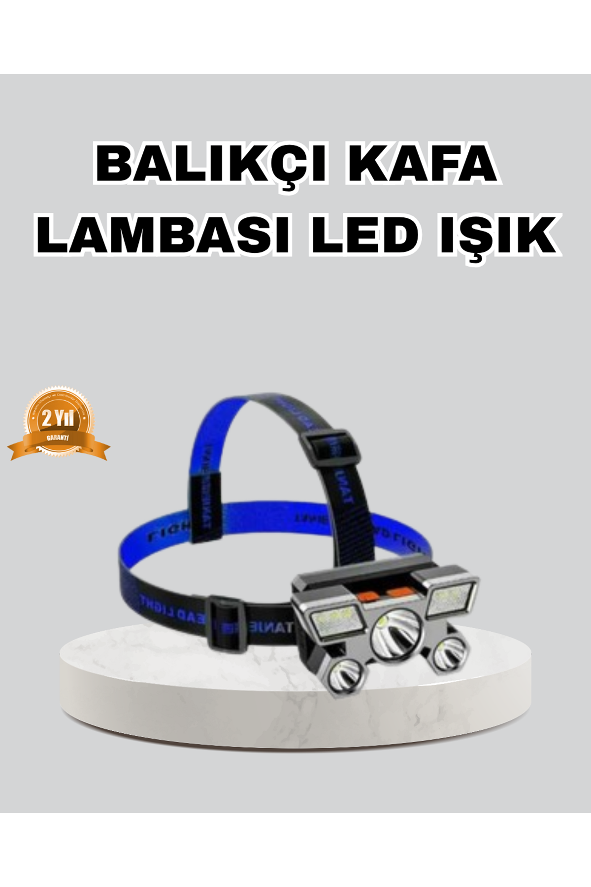 Outdoor ve Gece Balıkçılığı İçin LED Kafa Lambası – USB Şarjlı, 60° Ayarlanabilir Far