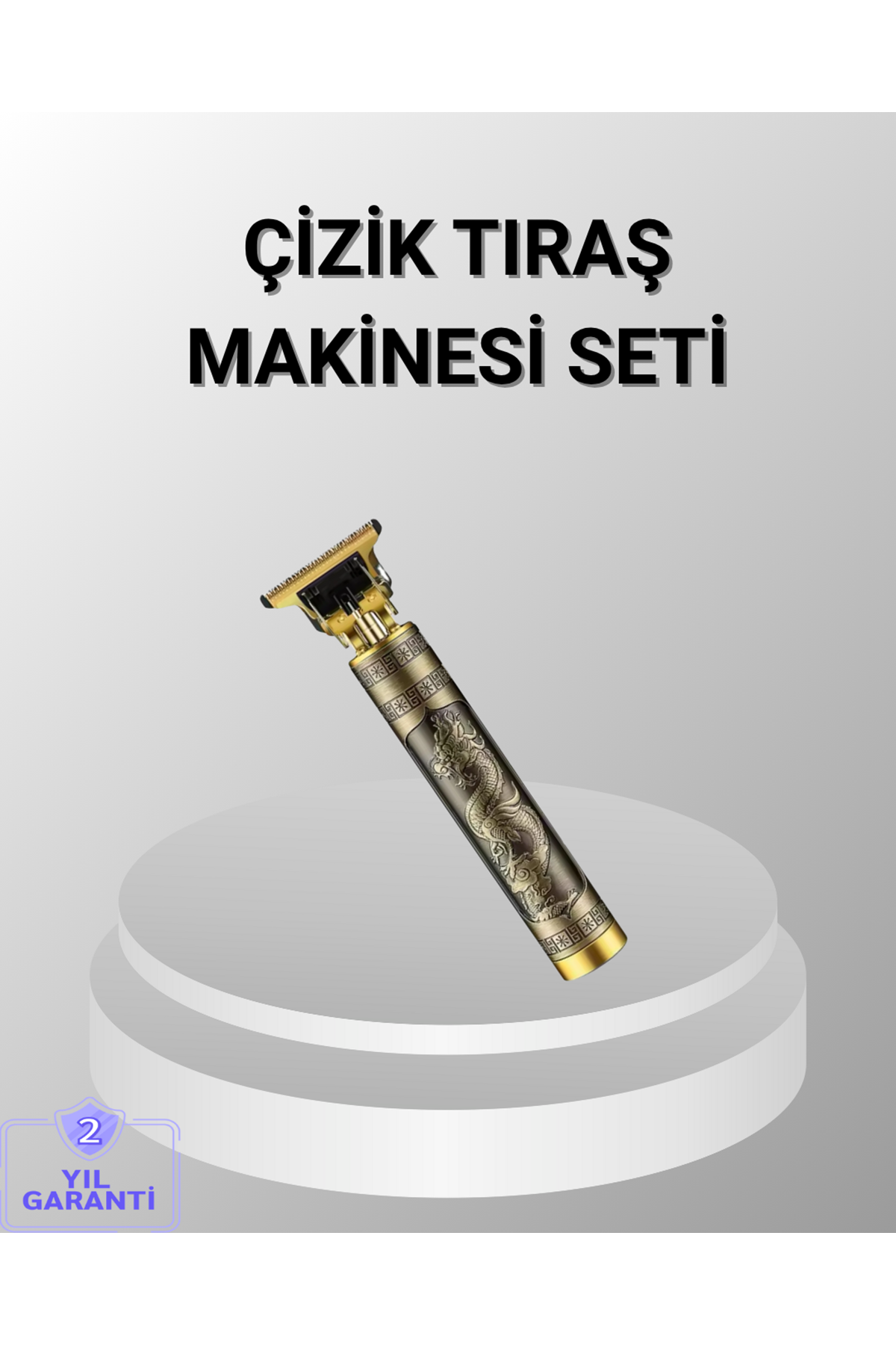 Şarjlı T Bıçaklı Saç ve Sakal Tıraş Makinesi – 3 Başlıklı, Güçlü Motorlu, 2 Saat Kullanım