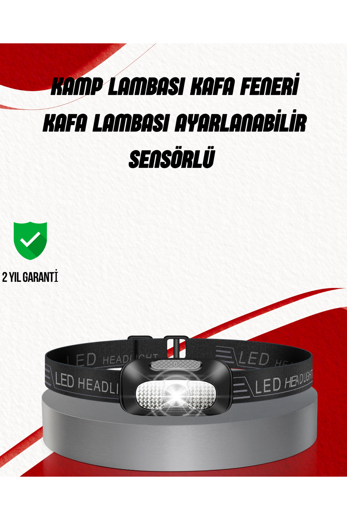 Ayarlanabilir Kafa Lambası Type-C Şarjlı Kompakt Kamp Lambası