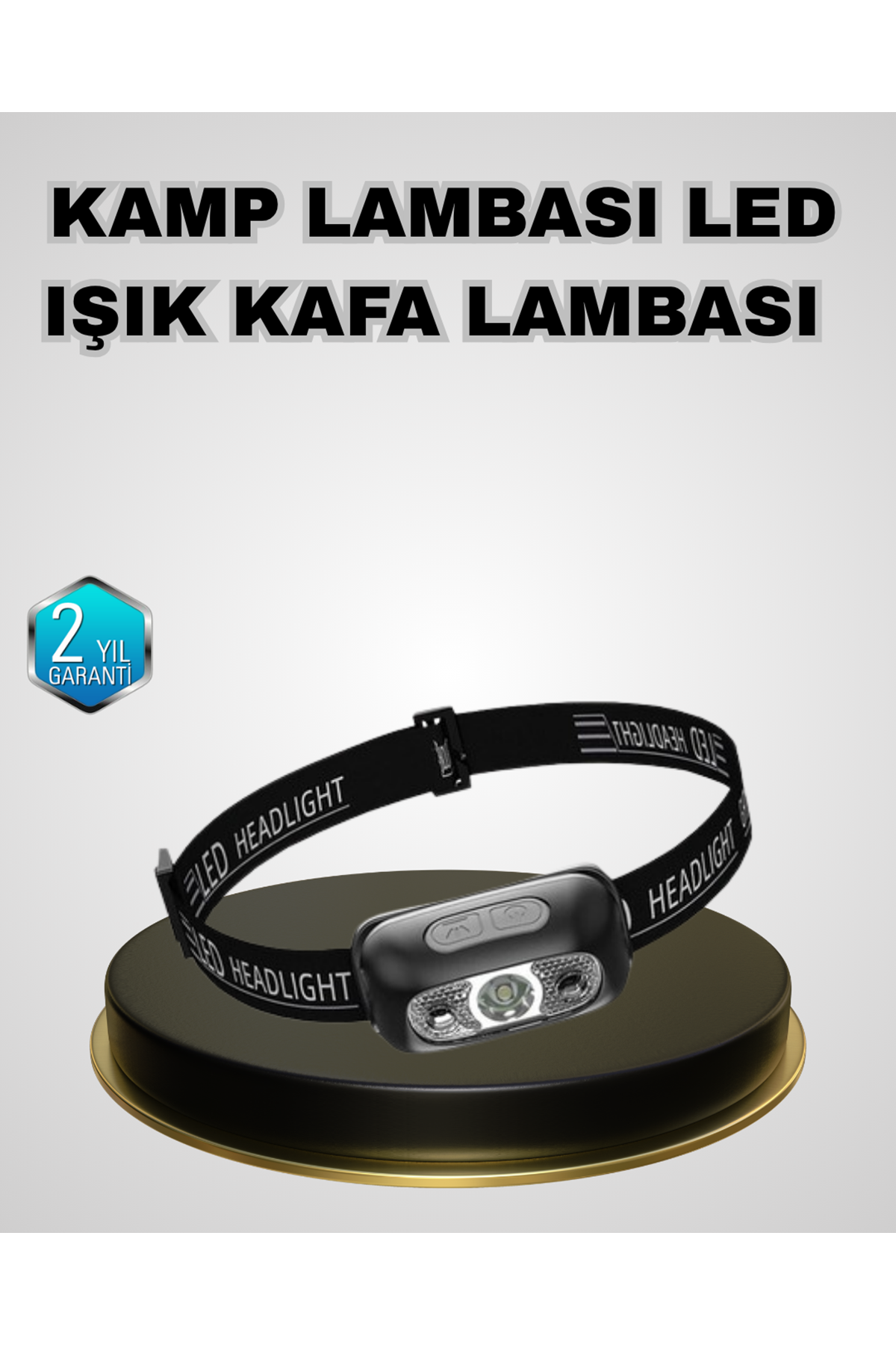 IPX5 Su Geçirmez Şarjlı LED Kafa Feneri | Hareket Sensörlü, Ayarlanabilir 60° Far