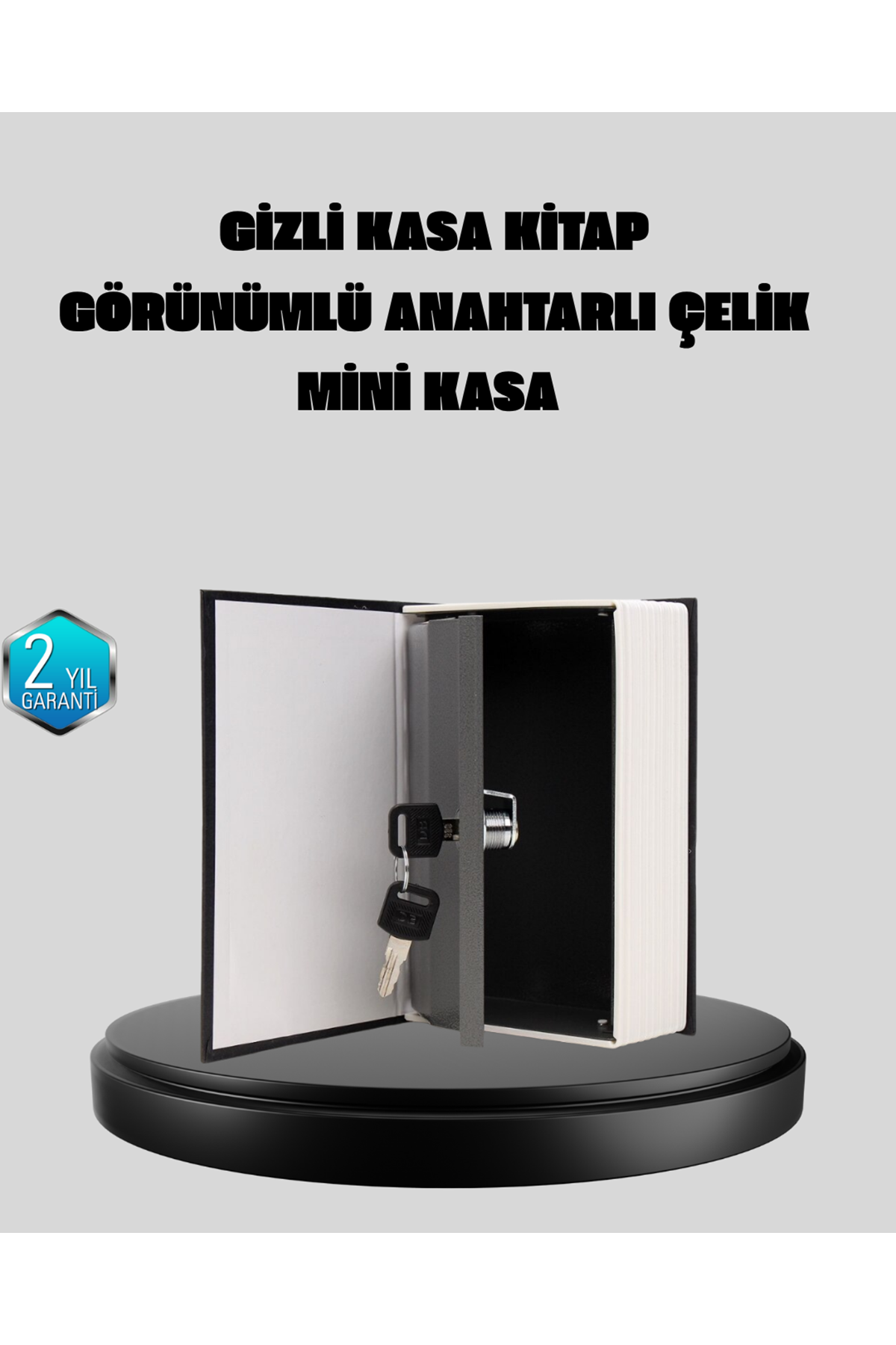 Anahtarlı Gizli Kitap Kasa – Metal İç Yapı, Kamuflajlı Sözlük Tasarım