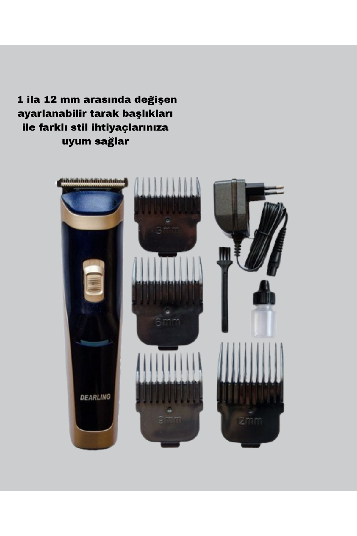 Çelik Bıçaklı Unisex Şarjlı Tıraş Makinesi – Sessiz Motor, Kablosuz ve Ayarlanabilir