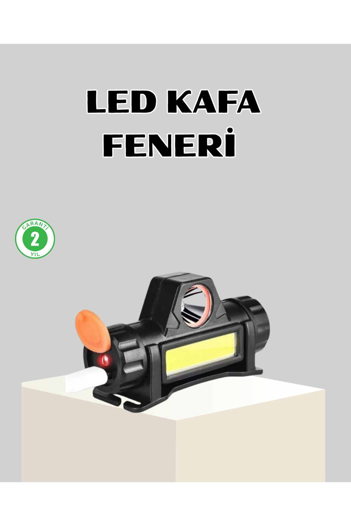 Kamp ve Doğa İçin Şarjlı LED Baş Feneri – Mıknatıslı, Su Geçirmez