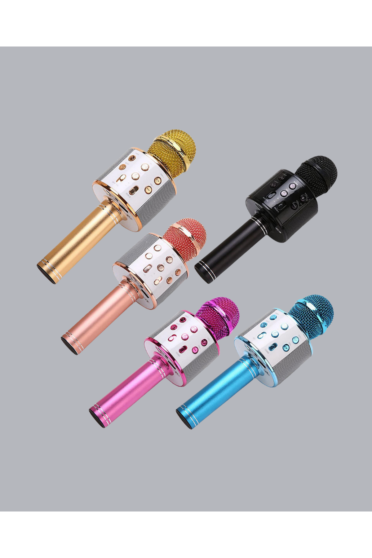 Taşınabilir Karaoke Mikrofon – Bluetooth, USB ve AUX Girişli